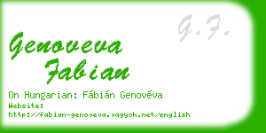genoveva fabian business card
